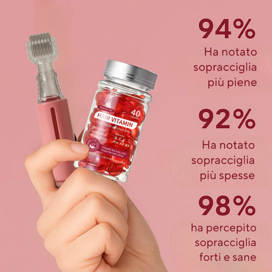 ROLLER RICRESCITA SOPRACCIGLIA/CAPELLI + VITAMINE IN CAPSULE / Full Lips™